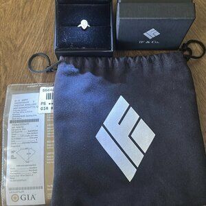 ELLE HIDDEN HALO ENGAGEMENT RING (GIA PEAR, 0.63CT) sz 5.5